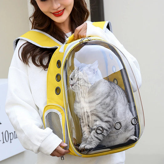 Cat Pet Carriers Dog pet backpacks portable transparent space capsules Soft Side Backpack Travel Bags Outgoing cat supplies