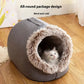Cozy Cat Bed 1pc - Warm Enclosed Plush Cat House with Removable Cover, Winter Pet Bed, Christmas Gift