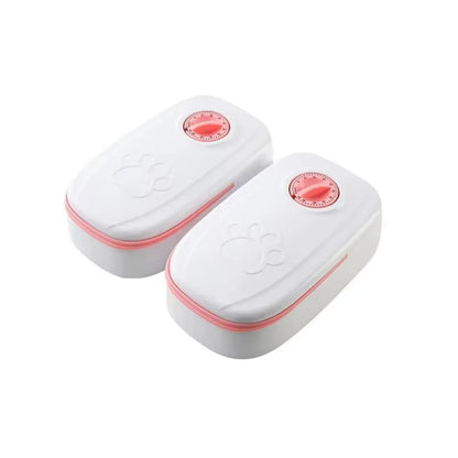 2 Meals Timed Automatic Dog Feeder Dual Bowls Smart Cat Food Dispenser Wet Dry Pet Food Dispenser Pet Feeder Cat Accessories