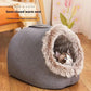 Cozy Cat Bed 1pc - Warm Enclosed Plush Cat House with Removable Cover, Winter Pet Bed, Christmas Gift