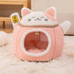 Winter warm enclosed plush circular pet nest, detachable design for easy cleaning and hygiene maintenance.zwq