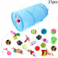 Rainbow Cat Tunnel Collapsible Interactive Cat Toy Durable Scratch Resistant Pet Play Tunnel For Indoor Cats Self Hi Cat Toy