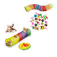 Rainbow Cat Tunnel Collapsible Interactive Cat Toy Durable Scratch Resistant Pet Play Tunnel For Indoor Cats Self Hi Cat Toy