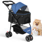 Pet Stroller For Small Puppy Dogs & Cats Travel Portable Dog Stroller  Foldable Dog Cat Carrier Strolling