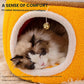 Winter warm enclosed plush circular pet nest, detachable design for easy cleaning and hygiene maintenance.zwq