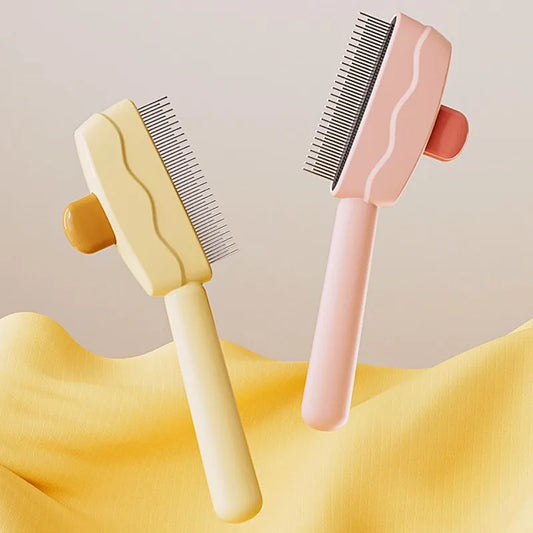 Dog Comb Massage Dog Brush Automatic Pet Hair Remover Self Cleaning Cat Brush Dogs Grooming One Button Hair Comb Pet Products