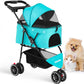 Pet Stroller For Small Puppy Dogs & Cats Travel Portable Dog Stroller  Foldable Dog Cat Carrier Strolling