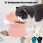 Tilted Elevated Cat Food Bowl Ergonomic Cat Food Dish Anti Neck Protector Vomiting Raised Cats Food Bowl Non Slip for Cats Dogs