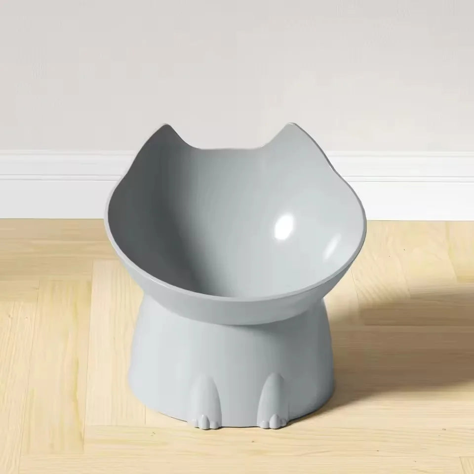 Tilted Elevated Cat Food Bowl Ergonomic Cat Food Dish Anti Neck Protector Vomiting Raised Cats Food Bowl Non Slip for Cats Dogs