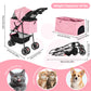 Pet Stroller For Small Puppy Dogs & Cats Travel Portable Dog Stroller  Foldable Dog Cat Carrier Strolling