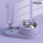 Food Container with Waterer Pet Waterer Feeder 2-in-1 Cat Bowl Water Dispenser Automatic Water Storage Pet Dog Cat Food Bowl