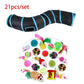 Rainbow Cat Tunnel Collapsible Interactive Cat Toy Durable Scratch Resistant Pet Play Tunnel For Indoor Cats Self Hi Cat Toy